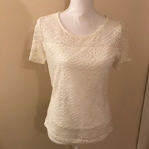 Off white crochet top